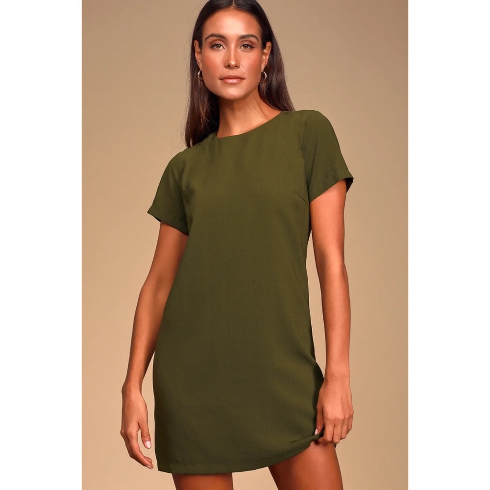 Add on for $5 Lulu’s Olive Shift Mini Dress S